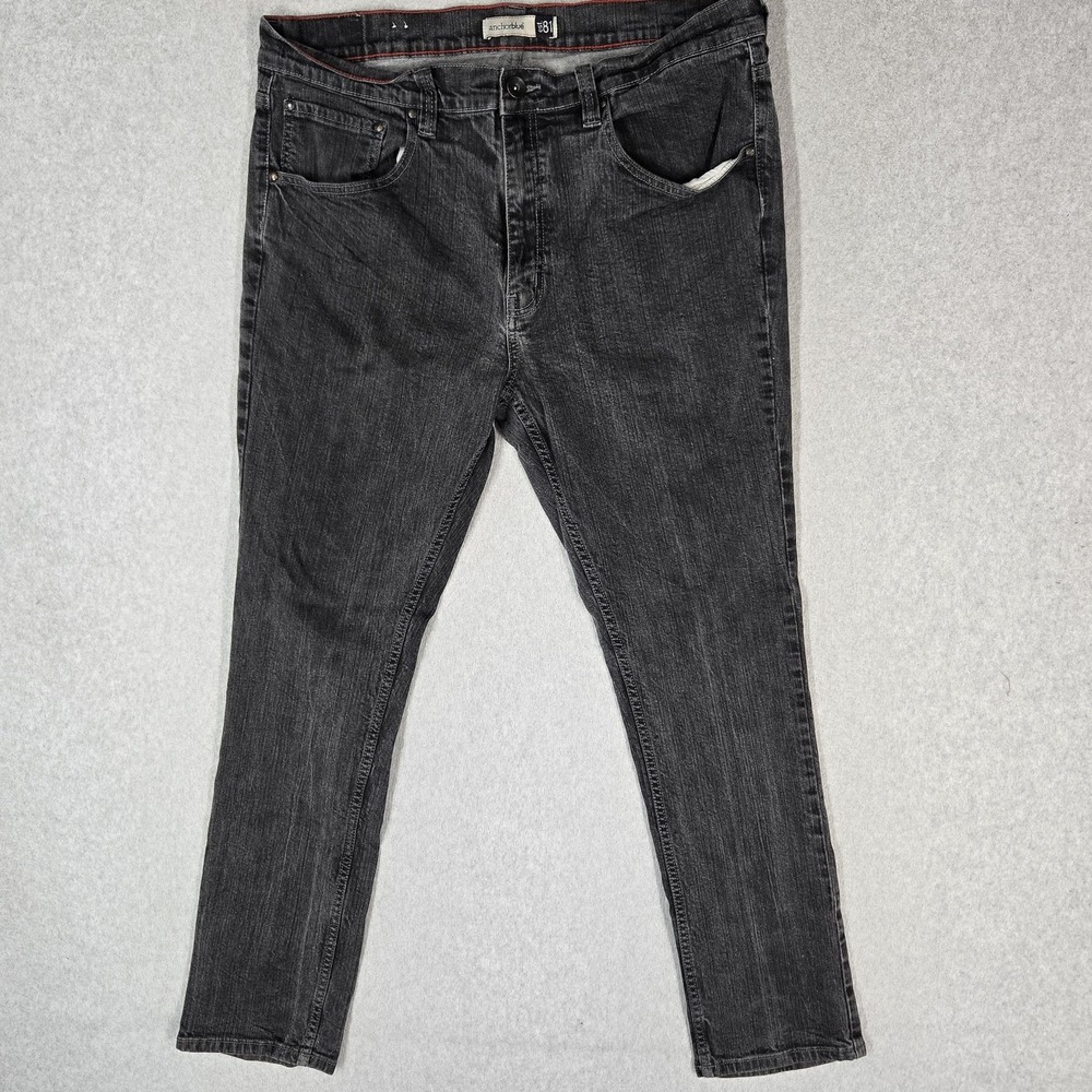 Anchorblue Men Jeans 36X32 Gray Denim Skinny Stacker Slim 30" Inseam